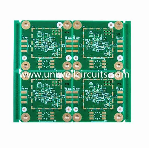 4 PCB Masg Solder Gwyrdd Panel Rogers